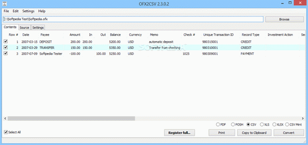 Portable OFX2CSV