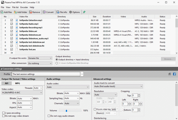 Portable Pazera Free MP4 to AVI Converter