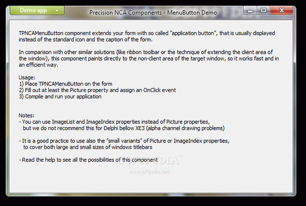 Portable Precision NCA Components for VCL