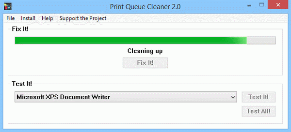 Portable Print Queue Cleaner