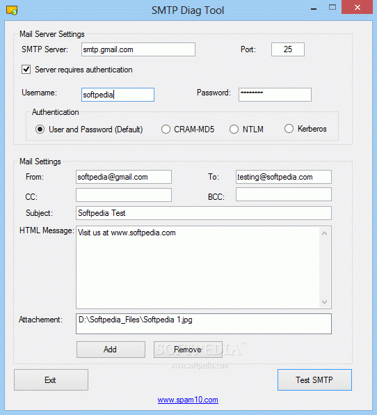 Portable SMTP Diag Tool
