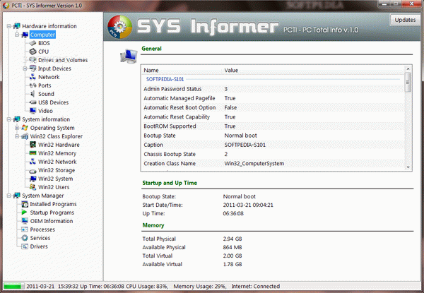 Portable SYS Informer