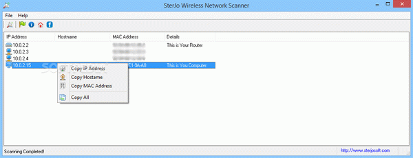 Portable SterJo Wireless Network Scanner