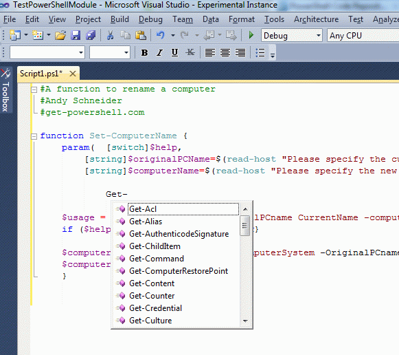 PowerGUI Visual Studio Extension