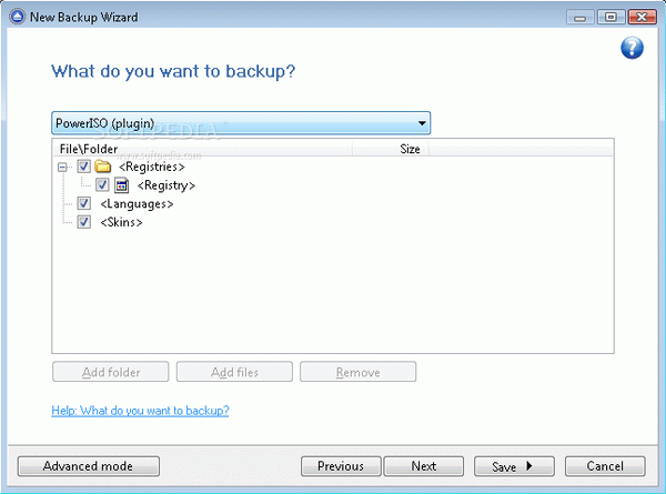 PowerISO Backup4all Plugin