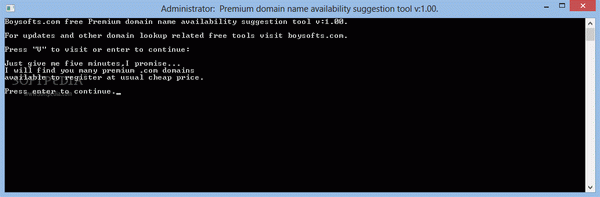 Premium domain name availability suggestion tool