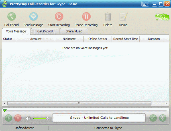 PrettyMay Call Recorder for Skype Basic