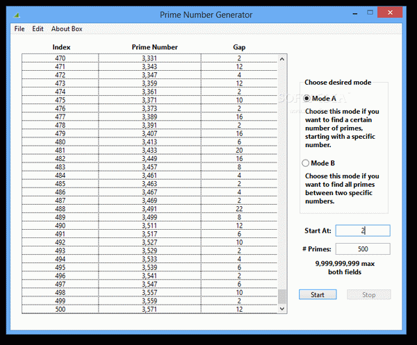 Prime Number Generator