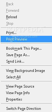 Print Context Menu