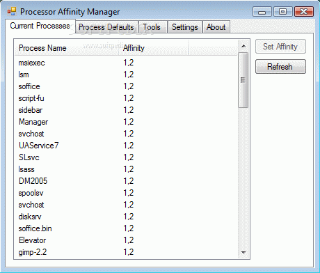 Processor Affinity Manager