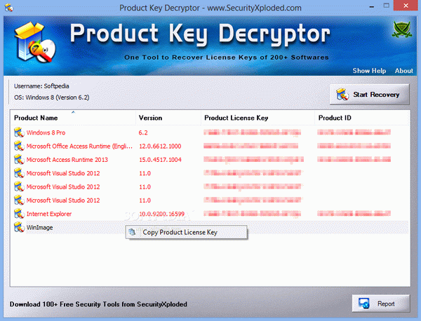 Product Key Decryptor