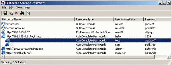 Protected Storage PassView