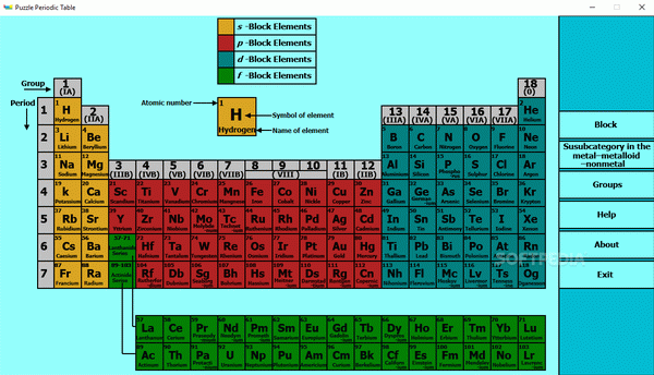 Puzzle Periodic Table