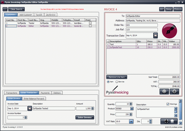 Pyxis Invoicing