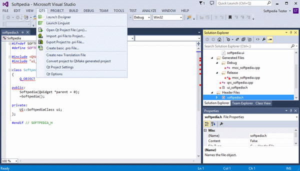 Qt Visual Studio Add-in