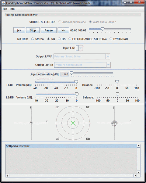 Quadrophonic Matrix Decoder & Player