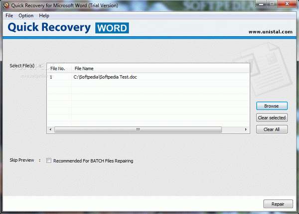 Quick Recovery Microsoft Word