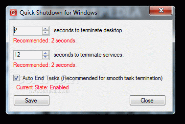 Quick Shutdown for Windows