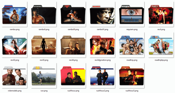 R movie folder icon pack