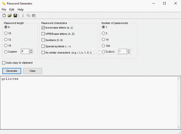 RF1 Password Generator