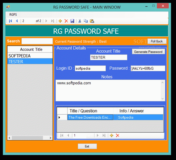 RG PASSWORD SAFE