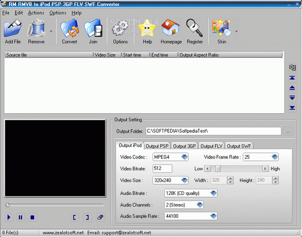 RM RMVB to iPod PSP 3GP FLV SWF Converter