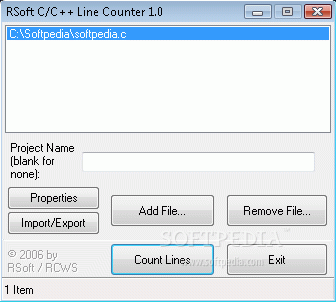 RSoft C/C++ Line Counter