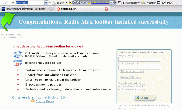 Radio Max toolbar for Firefox