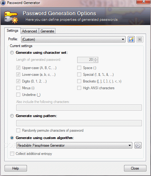 Readable Passphrase Generator for KeePass