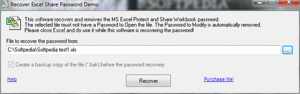 Recover Excel Share Password