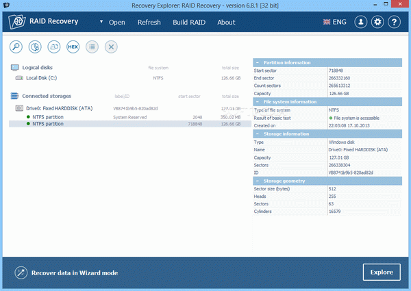 Recovery Explorer: RAID Recovery