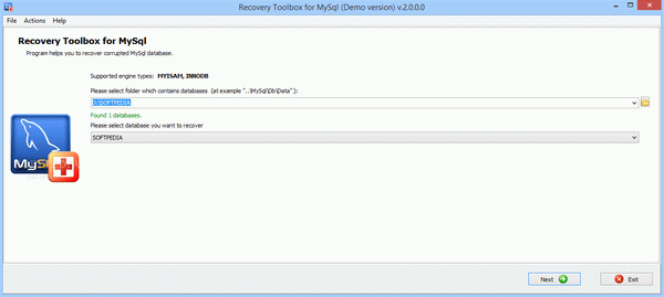 Recovery Toolbox for MySql