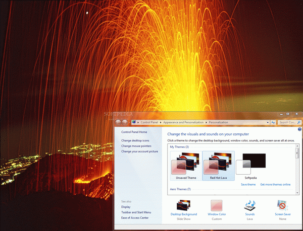 Red Hot Lava Windows 7 Theme