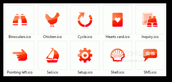 Red Toolbar Icons