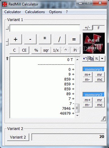 RedMill-Calculator