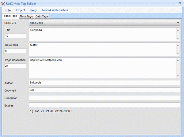 RedX Meta Tag Builder