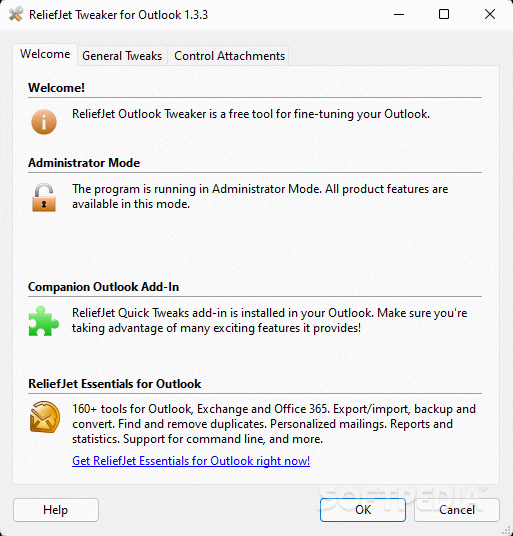 ReliefJet Tweaker for Outlook