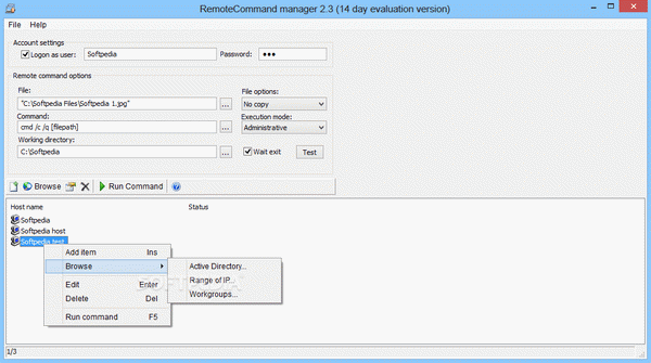 RemoteCommand manager