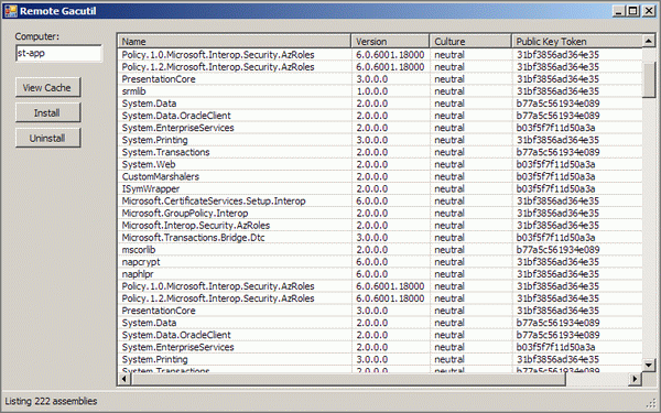 Remote Gacutil