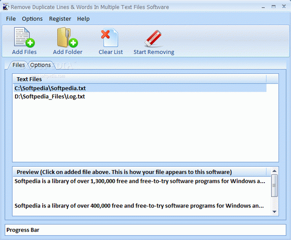 Remove Duplicate Lines & Words In Multiple Text Files Software