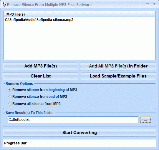 Remove Silence From Multiple MP3 Files Software