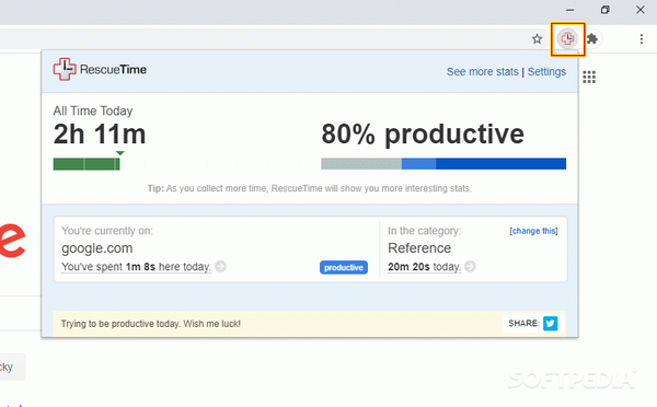 RescueTime for Chrome and Chrome OS