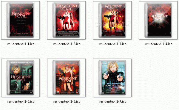 Resident Evil DVD Case Icons