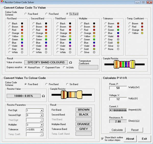 Resistor Colour Code Solver Portable