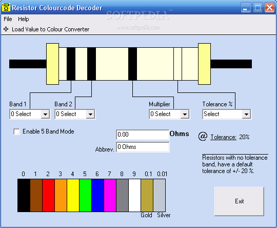 Resistor Colourcode Decoder