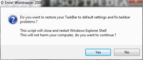 Restore TaskBar