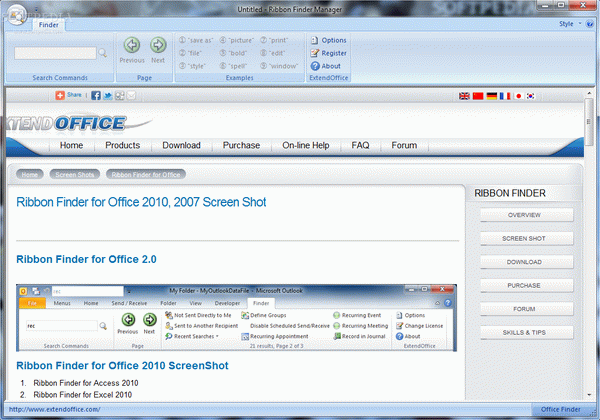 Ribbon Finder for Office Enterprise 2007