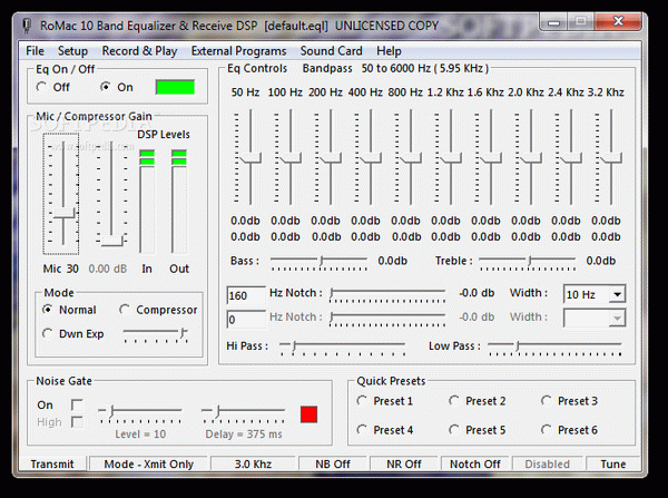 RoMac 10 Band Equalizer & DSP Receive