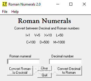 Roman Numerials