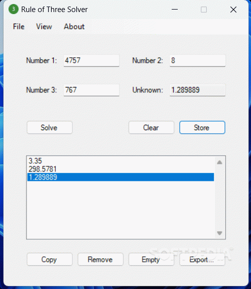 Rule of Three Solver